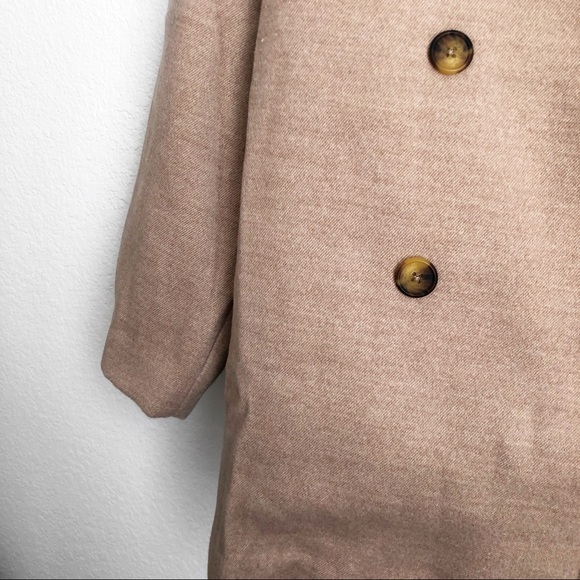 Free People Camel Hannah Slouchy Pea Coat Blazer - Picture 5 of 7